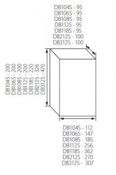 Switchgear on DIN rail Kanlux DB312S 3X12P/SMD - technical drawing