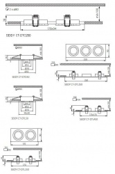 Ceiling lighting point fitting Kanlux SEIDY CT-DTO50-AL - technical drawing