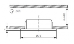 Furniture-type lighting point LED fitting Kanlux GAVI LED18 SMD-WW-C/M - technical drawing