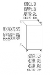 Switchgear on DIN rail Kanlux DB106S 1X6P/SMD - technical drawing