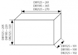 Switchgear on DIN rail Kanlux DB112S 1X12P/SMD - technical drawing