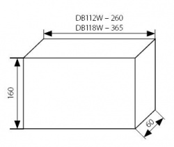 Switchgear on DIN rail Kanlux DB118W 1X18P/SM - technical drawing