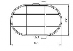 Bulkhead fixture Kanlux MILO 7040T - technical drawing