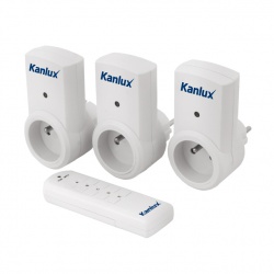 Set of three remote-controlled sockets Kanlux APO TM-3