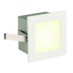 SLV FRAME BASIC LED recessed luminaire, square, matt white, warmwhite LED