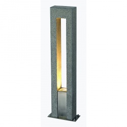 SLV ARROCK ARC GU10, floor lamp, granite, salt & pepper, GU10, max. 35W