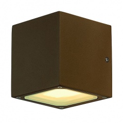 SLV SITRA CUBE wall lamp, rusted, GX53, max. 9w
