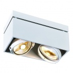  KARDAMOD SURFACE SQUARE ES111 DOUBLE ceiling luminaire, white, 2x GU10, max. 2x 75W