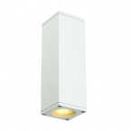  THEO UP/DOWN OUT wall lamp, square, white, GU10, max. 2x35W